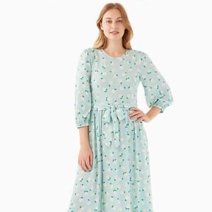 Kate Spade Dancing Aster Smocked Dress